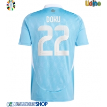 Maglie da calcio Belgio Jeremy Doku #22 Seconda Maglia Europei 2024 Manica Corta